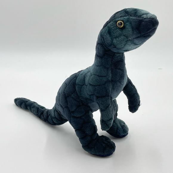 7" Jurassic World Blue Velociraptor Plush Dinosaur Raptor Toy Factory Park - Picture 4 of 10